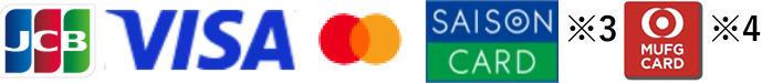 JCB VISA Mastercard SAISON CARD