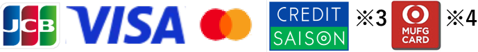 JCB VISA Mastercard SAISON CARD